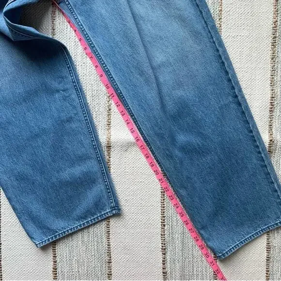 Mother SNACKS The Pleated Fun Dip Puddle Wide Leg Jeans Women’s Size 33 - Picture 4 of 14